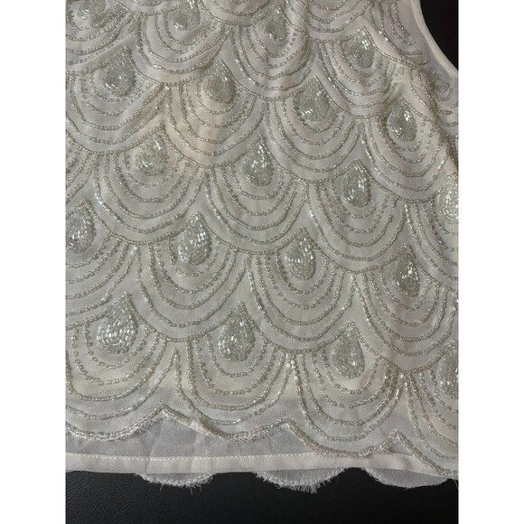 NEW Lucy & Laurel Beaded net mermaid tank Top blouse S PARTY FESTIVAL DAINTY - Picture 2 of 16